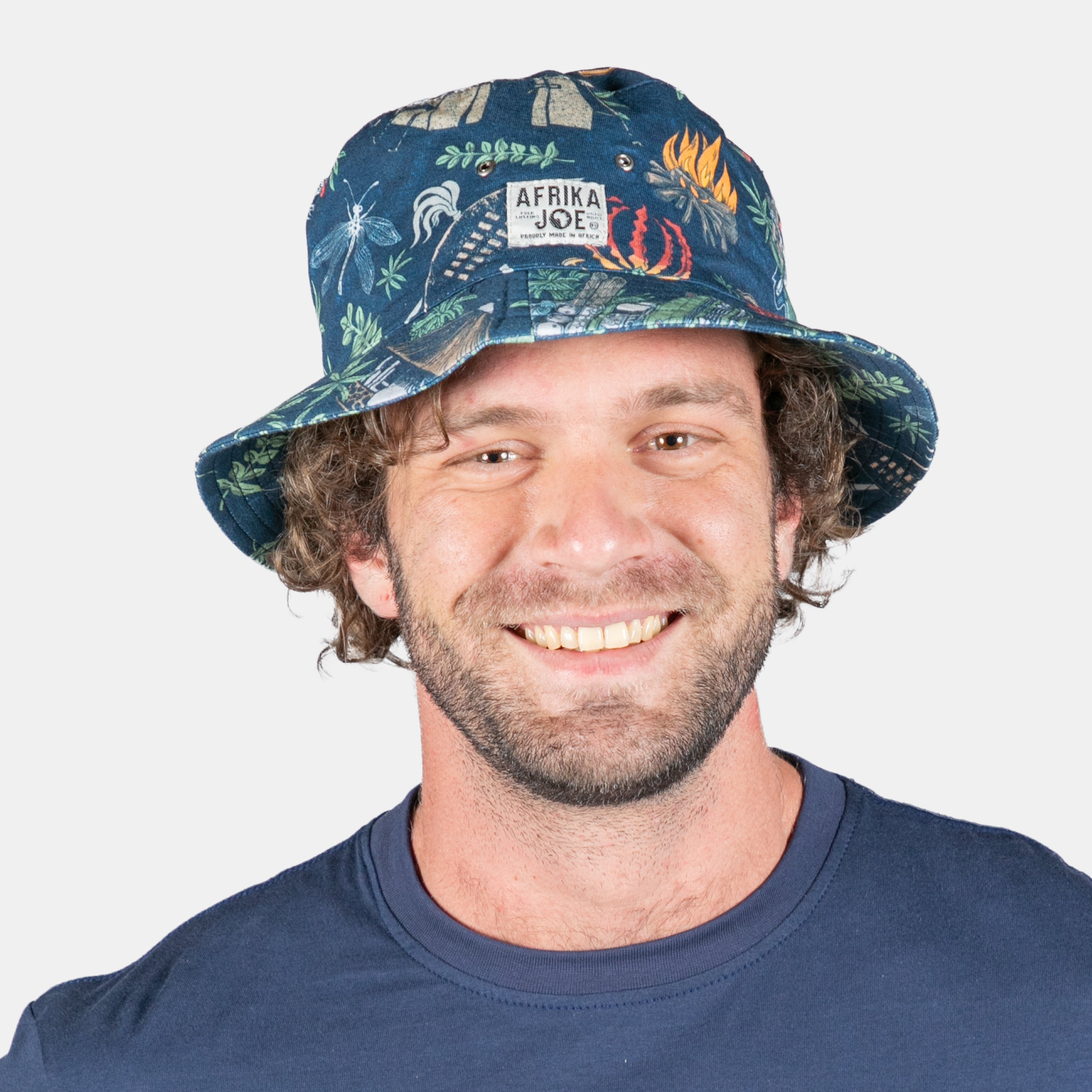 Men's Tropical Jungle Bucket Hat Navy – Big Blue