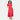 Ladies' Free Flowing Odette Dress with Puff Sleeves - Ruby