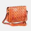 Leather Woven Sling Bag