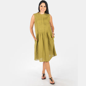 Pintuck Frill Dress