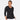 Women's Cross Over 3/4 Length V-Neck Top - Black