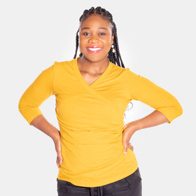 Cross Over Top 3/4 - MUSTARD