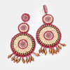Indie Beads 3 Cricle Earrings - PURPLE