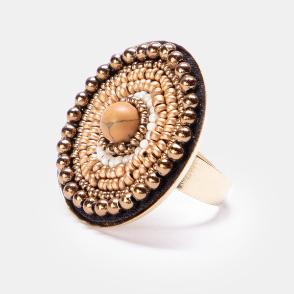 Indie Beads Circle Ring - GOLD