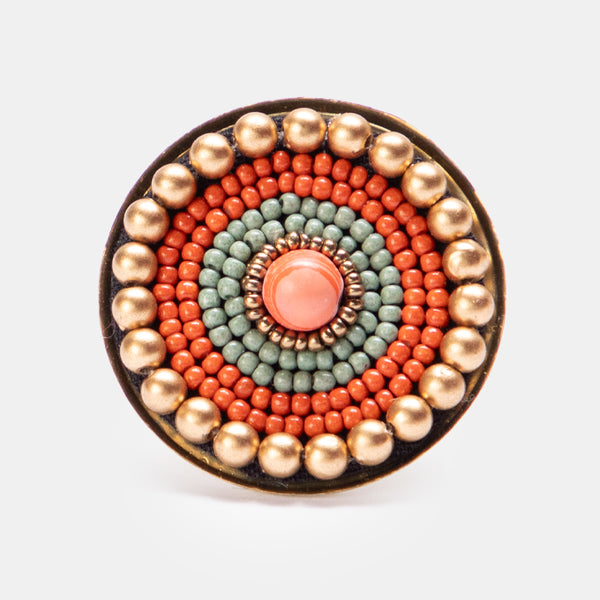Indie Beads Circle Ring - ORANGE