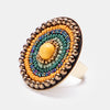 Indie Beads Circle Ring - YELLOW