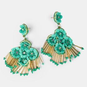 Pipe Earrings - TEAL