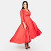 Monroe Dress 3/4 - RED