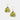 Ladies' Triangle Mosaic Earrings - Yellow