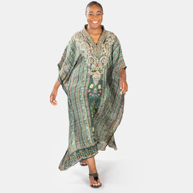 Silk Magnolia Kaftan