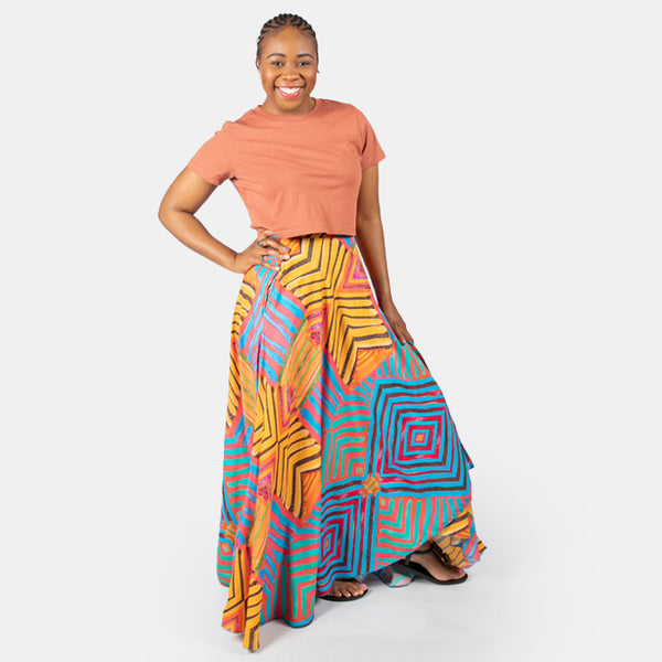 Print Miami Wrap Skirt