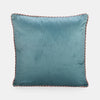 Embroidered Cushion - Dahlia Blue