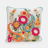 Embroidered Cushion -  Paisley White