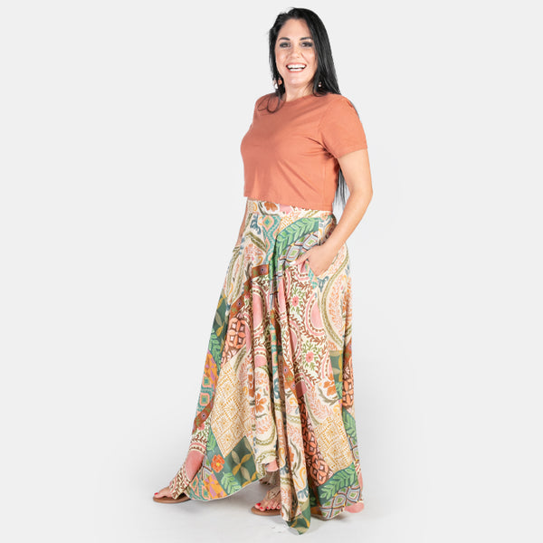 Print Miami Wrap Skirt