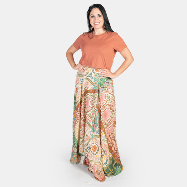 Print Miami Wrap Skirt