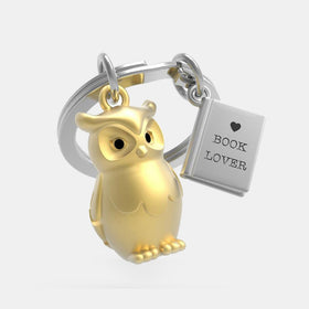 Owl + Book Keyring